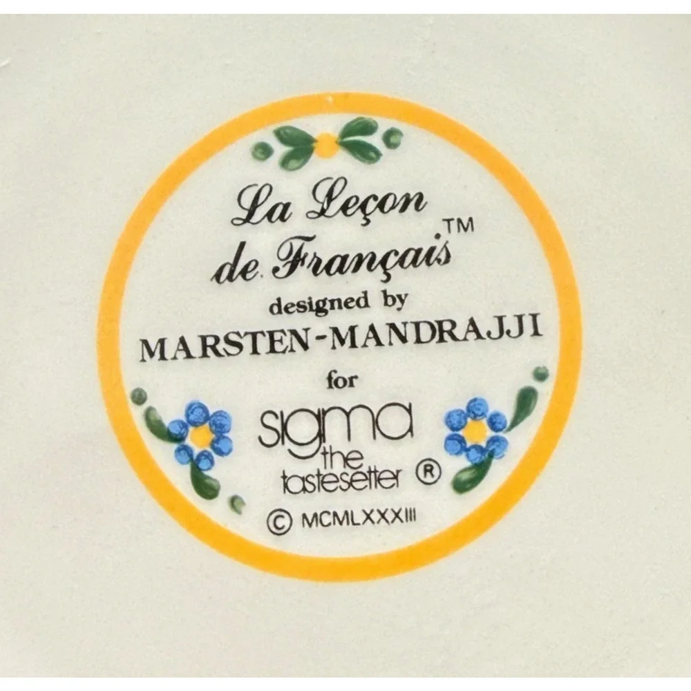 Sigma Wine Bottle Coaster La Lecon De Francais French Country Floral Farmhouse